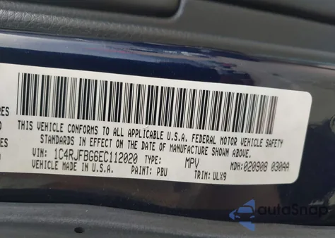2014 Jeep Grand Cherokee Limited from USA, damaged, VIN 1C4RJFBG6EC112020
